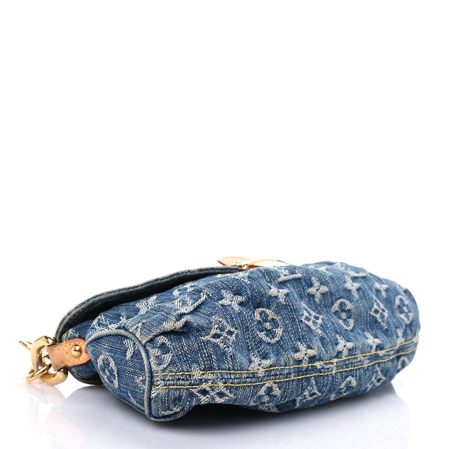 Monogram Denim Mini Pleaty Blue