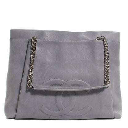 Chanel Caviar Large CC Tuck Tote Grey 1 of 7