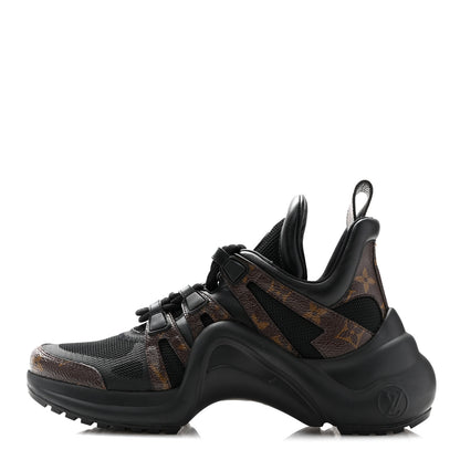 Louis Vuitton Calfskin Patent Monogram LV Archlight Sneakers 37 Black 1 of 9