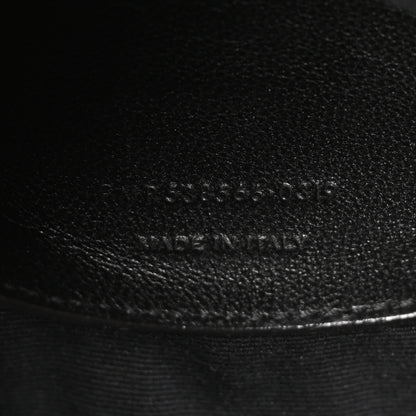 Saint Laurent Crinkled Calfskin Matelasse Monogram Baby Niki Chain Satchel Black 7 of 10