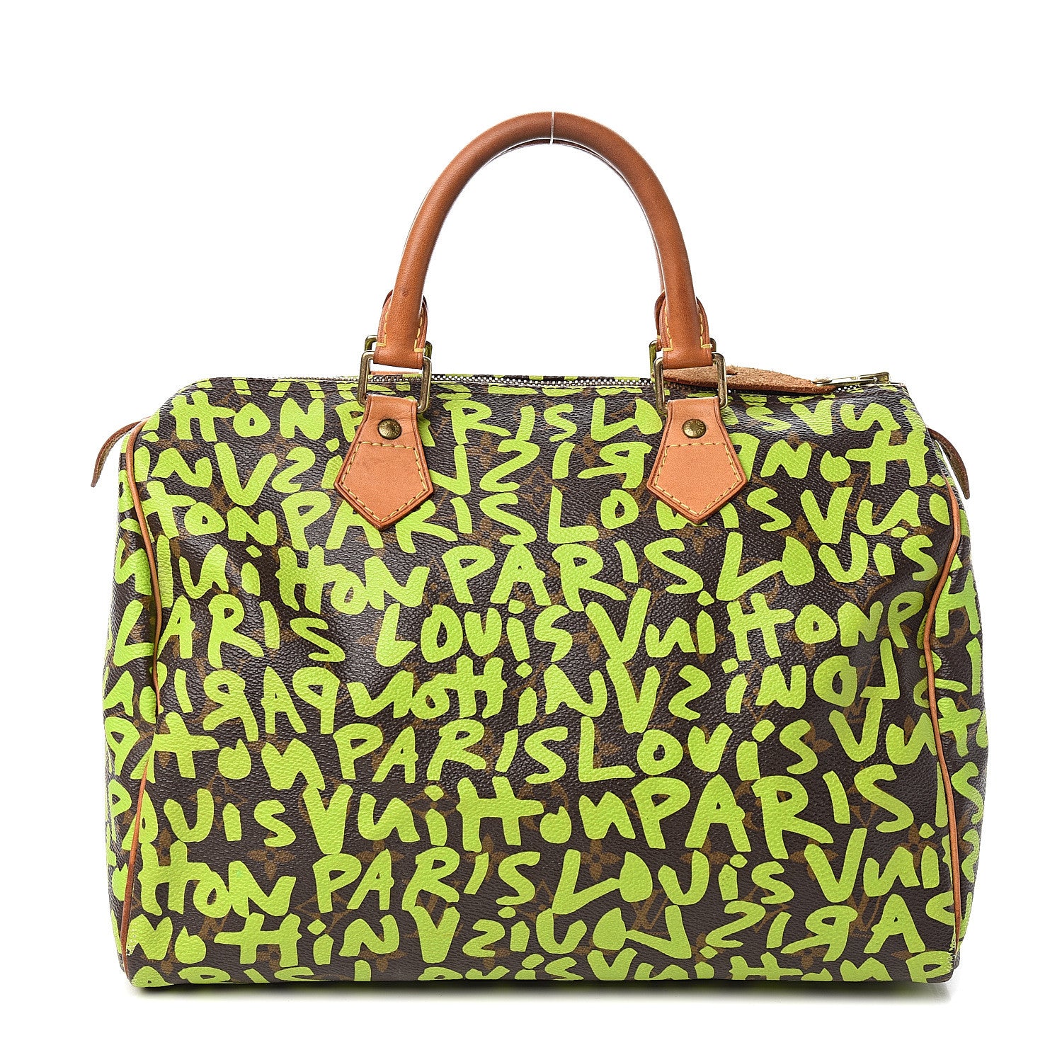 Louis Vuitton Monogram Graffiti Speedy 30 Green 1 of 12
