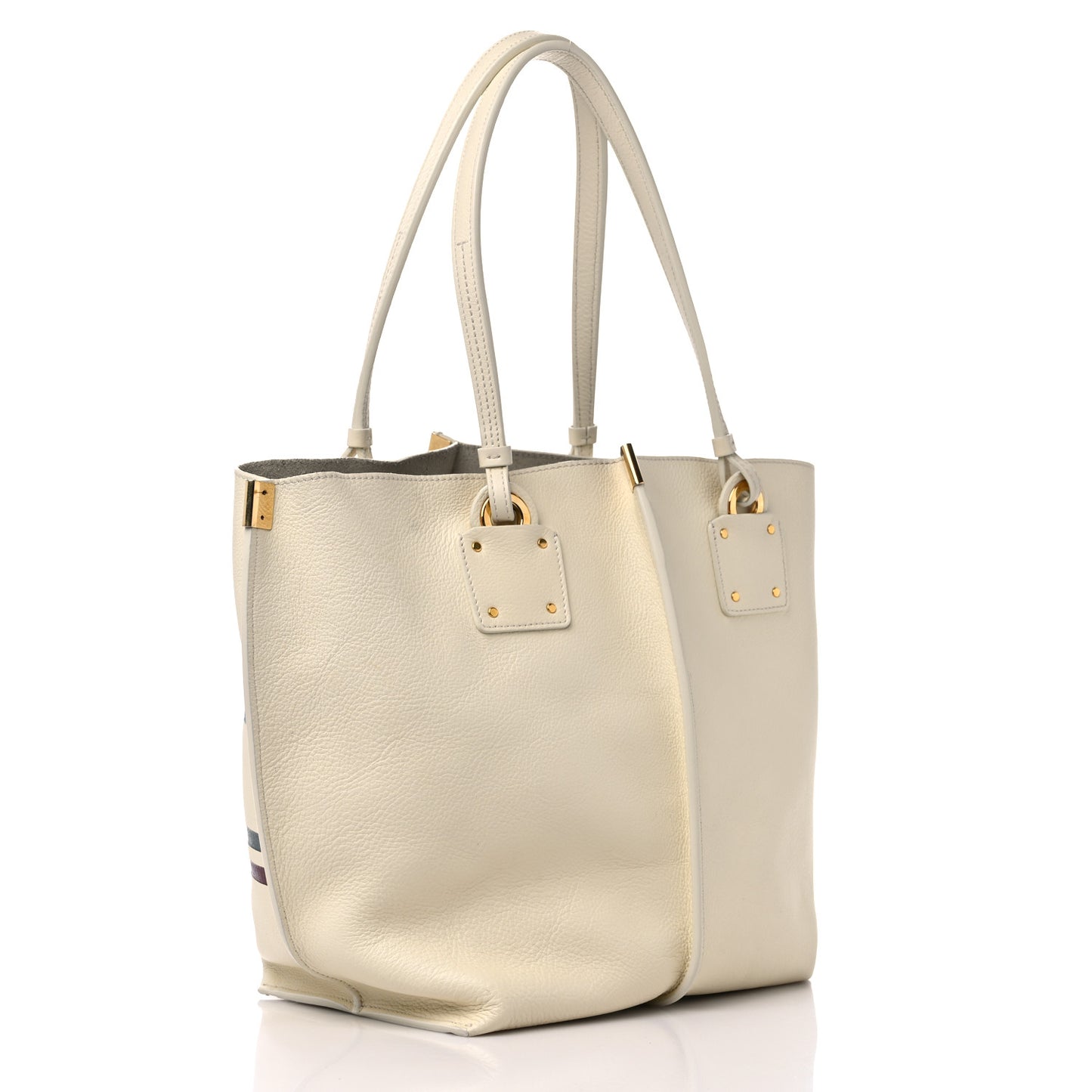 Smooth Calfskin Medium Vick Tote Off White