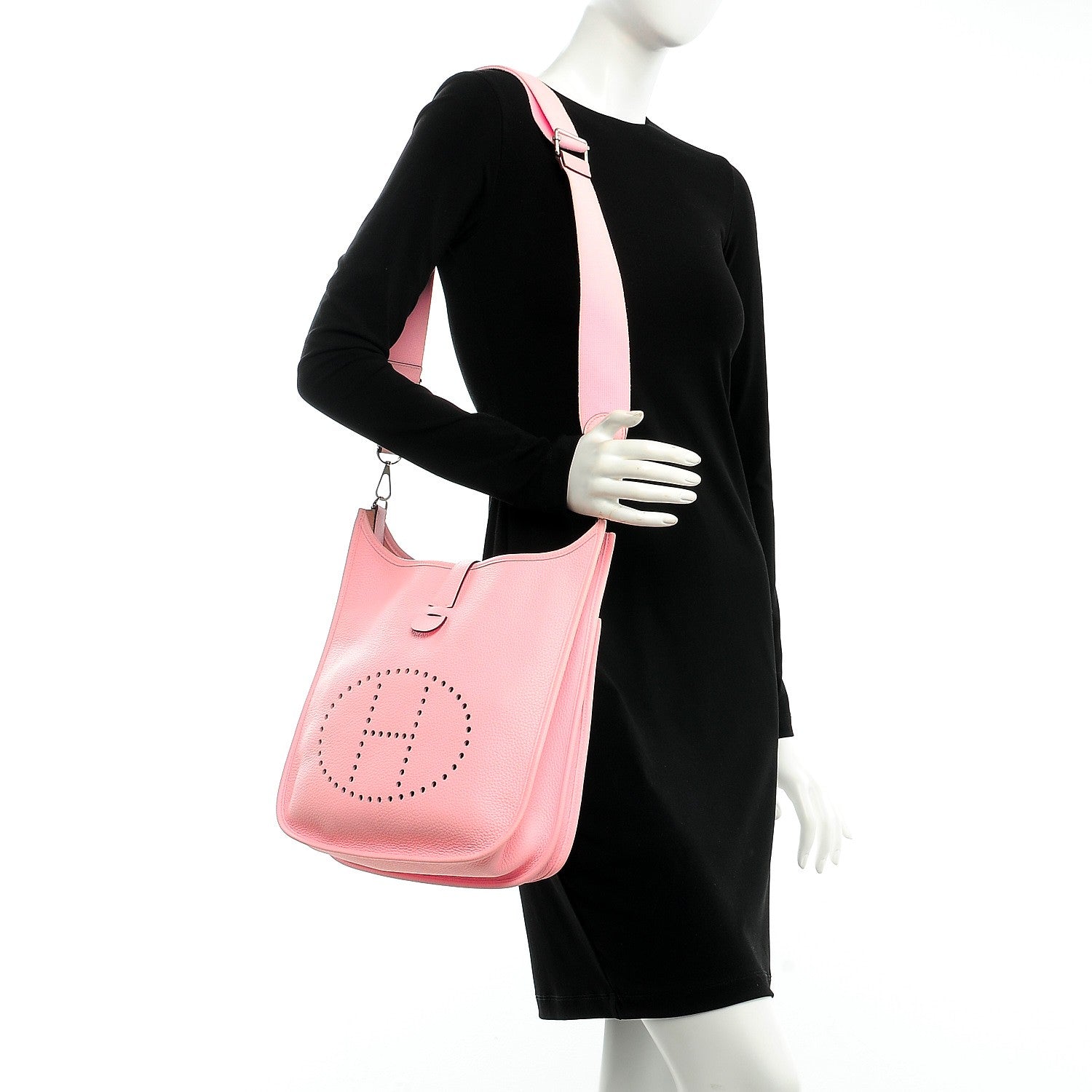 Hermes Taurillon Clemence Evelyne III GM Rose Sakura 2 of 7
