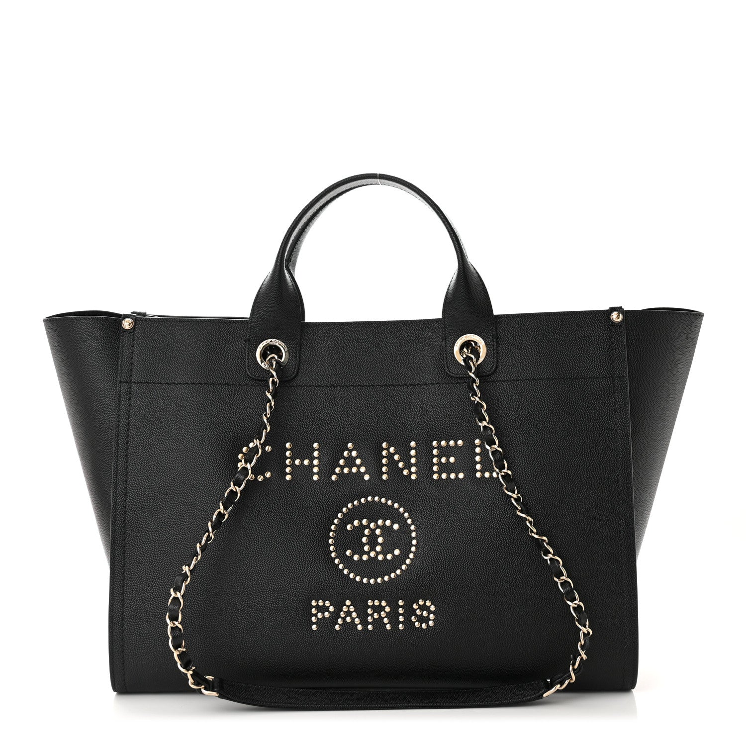 Chanel Caviar Medium Studded Deauville Tote Black 1 of 11