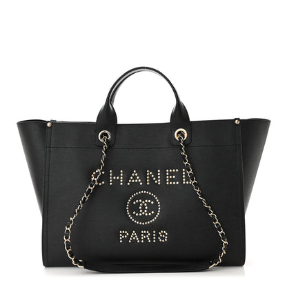 Chanel Caviar Medium Studded Deauville Tote Black 1 of 11