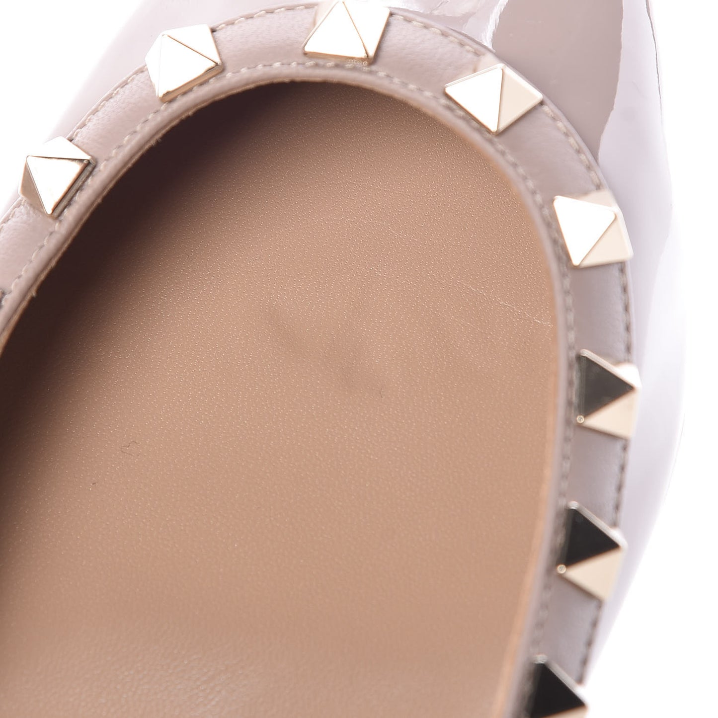 Patent Rockstud Ballerina Flats 37.5 Poudre