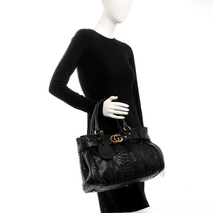 Gucci Python Medium GG Running Tote Black 2 of 7