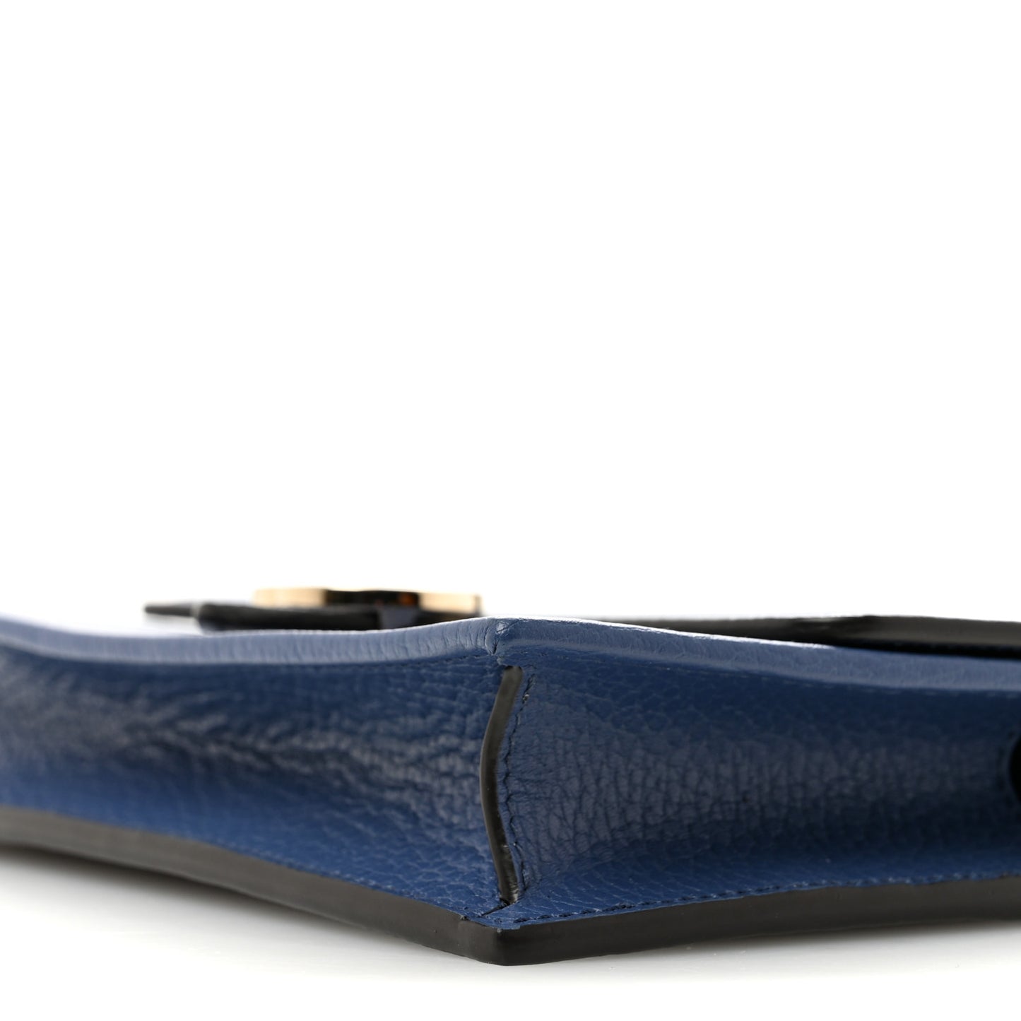 Dollar Calfskin Interlocking G Chain Wallet Caspian