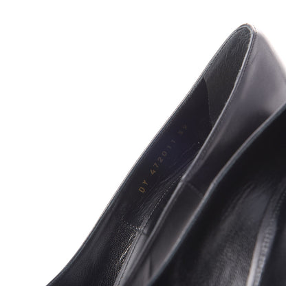 Saint Laurent Calfskin Opyum 100 Pumps 39 Black Gold 6 of 9