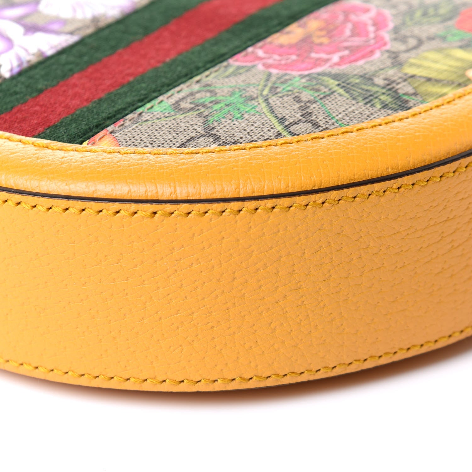 Gucci GG Supreme Monogram Flora Web Mini Ophidia Round Shoulder Bag Beige Multicolor Crop 11 of 11