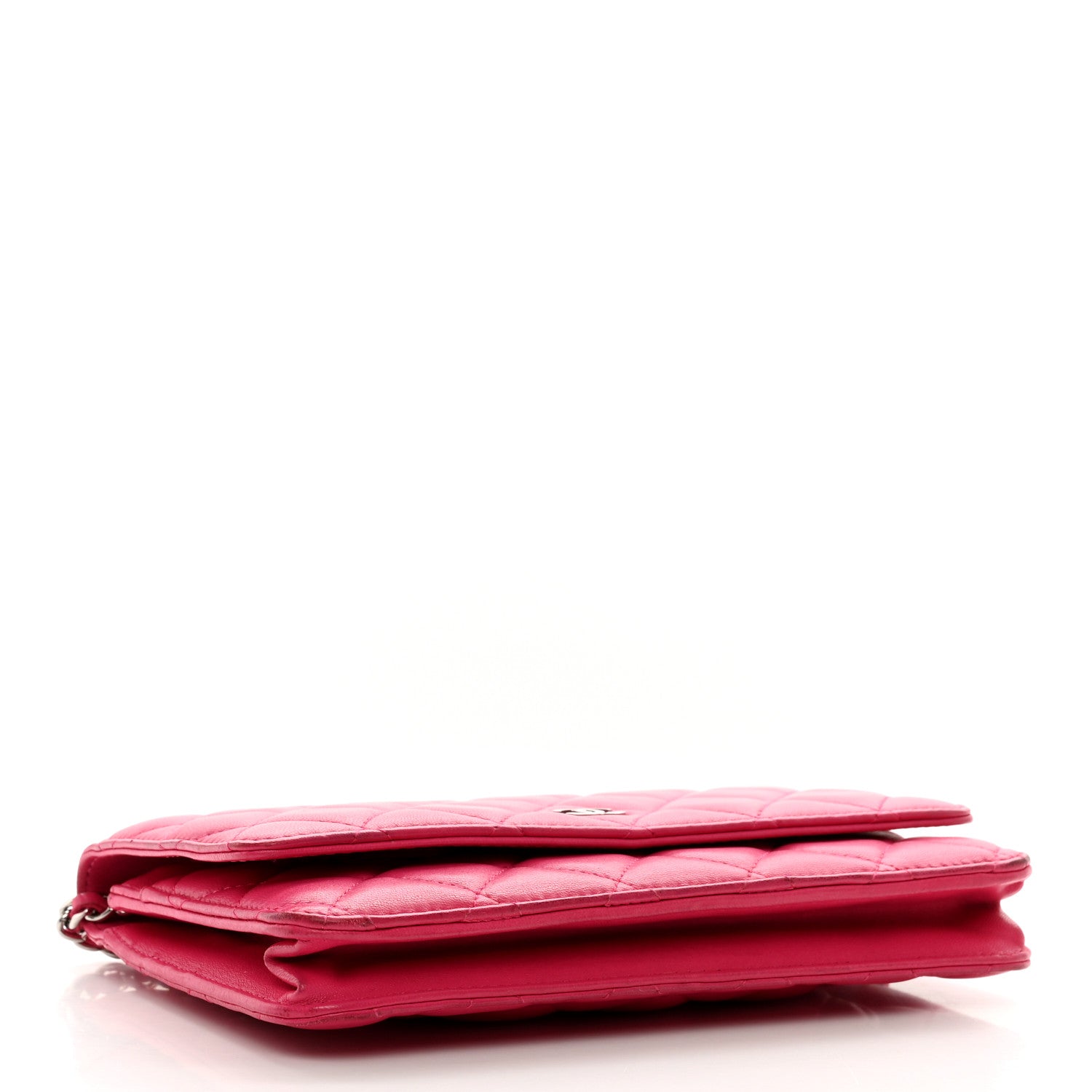 Chanel Lambskin Quilted Wallet On Chain WOC Pink 4 of 14
