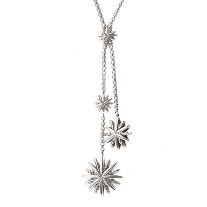 Tiffany DAVID YURMAN Sterling Silver Diamond Starburst Y Necklace 5 of 6