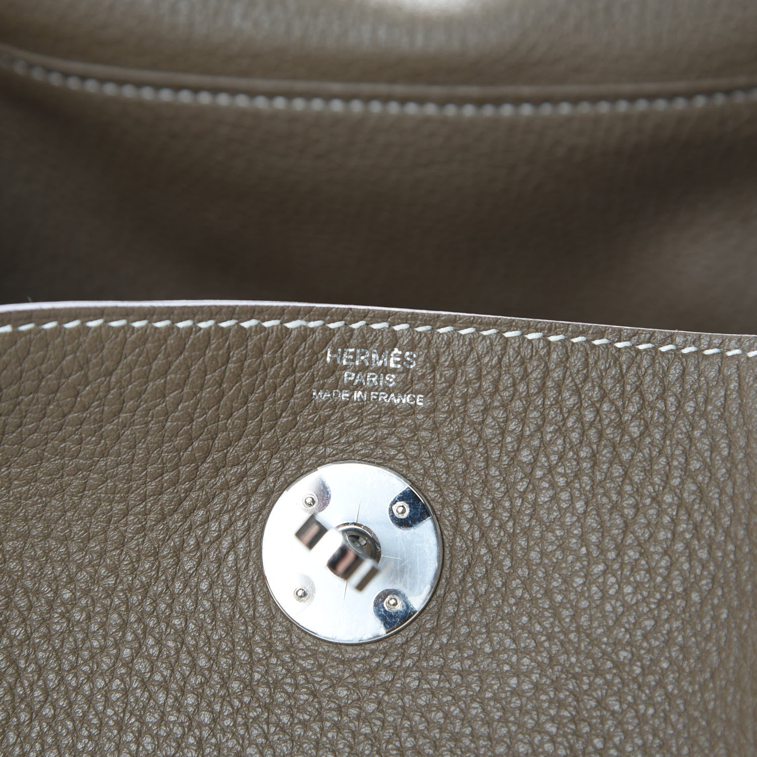 Hermes Taurillon Clemence Lindy 26 Etoupe 6 of 14
