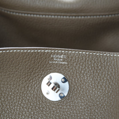 Hermes Taurillon Clemence Lindy 26 Etoupe 6 of 14