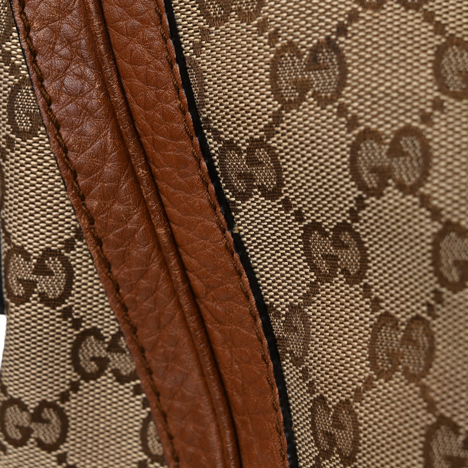 Gucci Monogram Cellarius Calfskin Medium Bella Hobo Beige Ebony Cuir 27 of 36