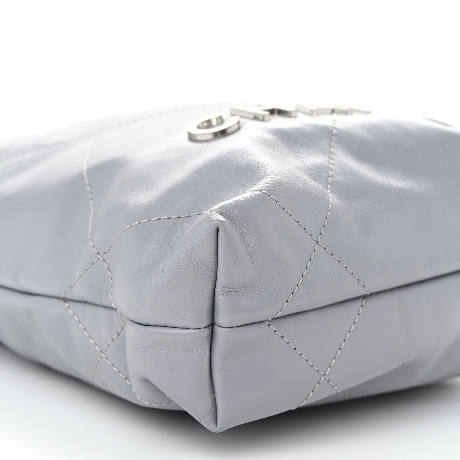 Chanel Shiny Calfskin Quilted Mini Chanel 22 Grey 9 of 11