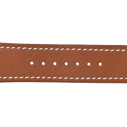 Hermes Barenia 42mm Apple Watch Single Tour Band Fauve 3 of 6