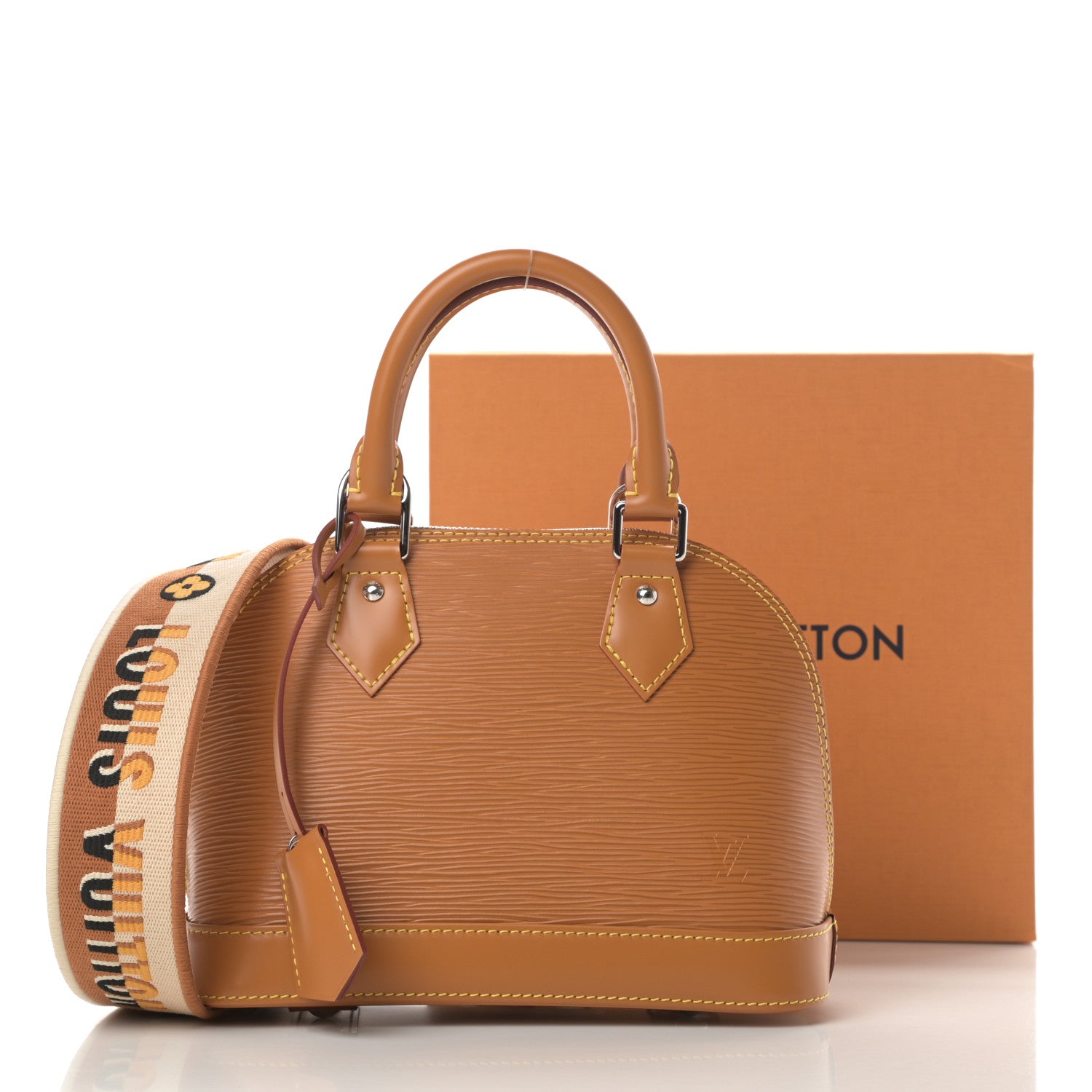 Louis Vuitton Epi Jacquard Alma BB Honey Gold 11 of 11