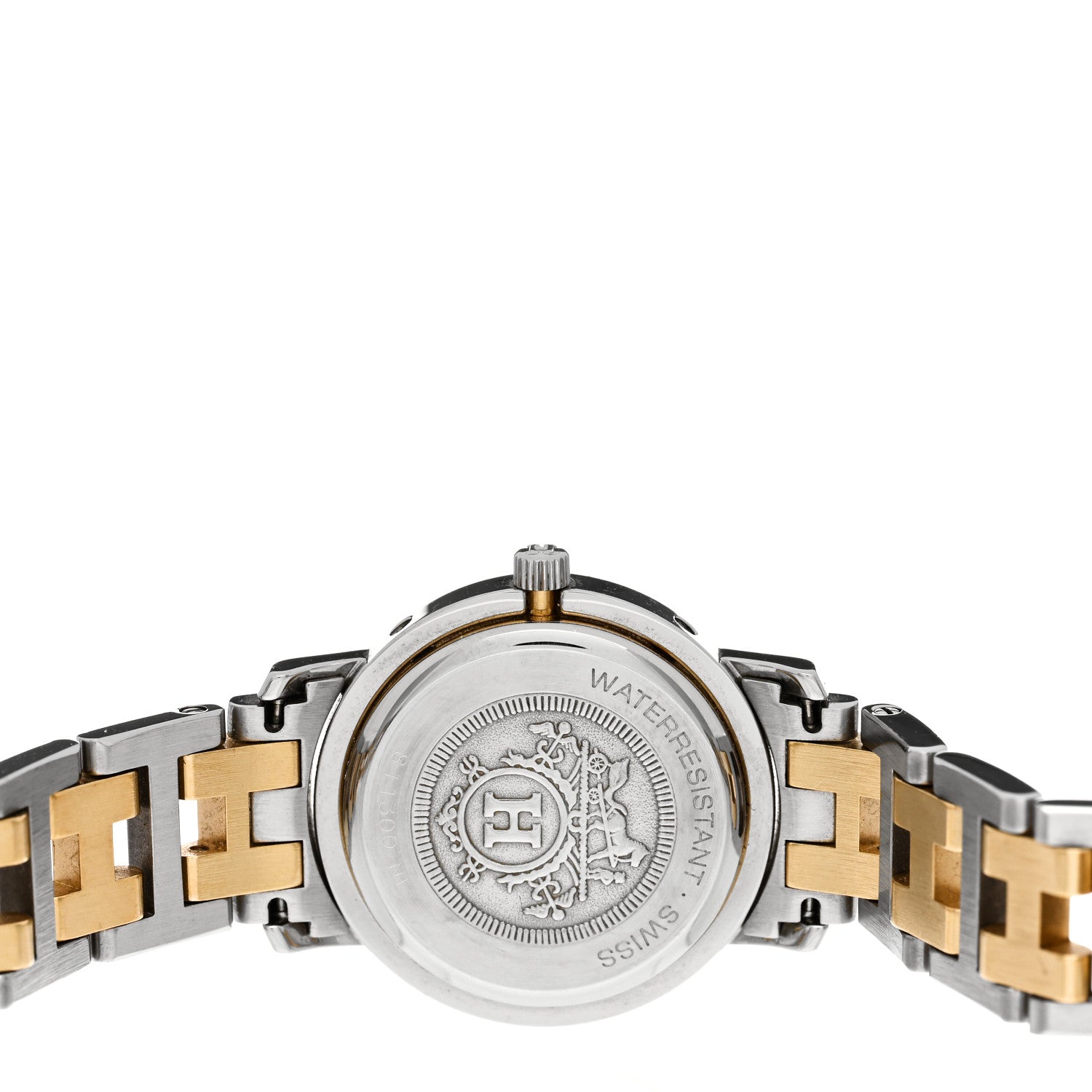 Hermes Stainless Steel 24mm Clipper Quartz Watch Gold 4 of 5