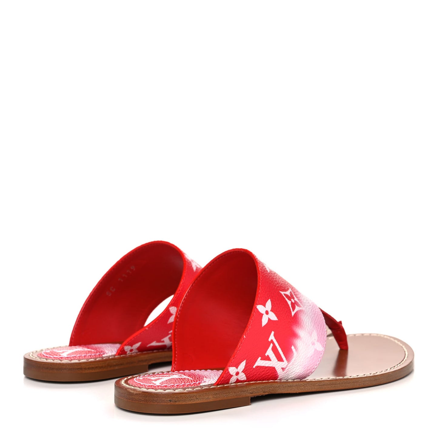 Monogram Escale Palma Sandals 36 Rouge