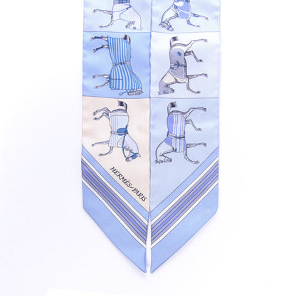 Hermes Silk Couvertures Nouvelles Twilly Menthe Ciel Marine Sable 4 of 4