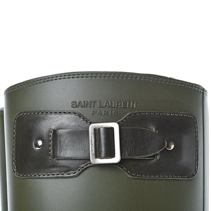 Saint Laurent Rubber Festival 25 High Rain Boots 36 Khaki 9 of 10