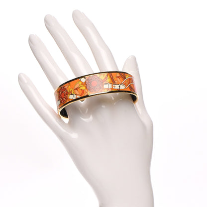 Hermes Enamel Printed Wide Festival des Amazones Bracelet 65 2 of 6