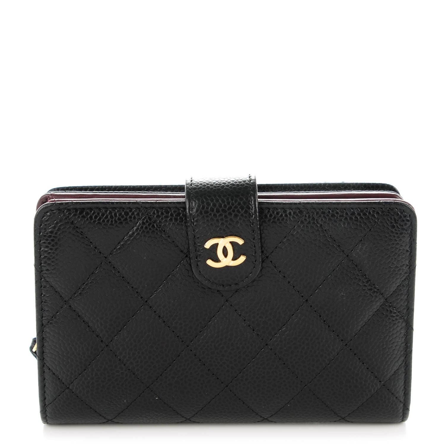 Chanel Caviar Quilted Zipped Pocket Wallet Black 1 of 9