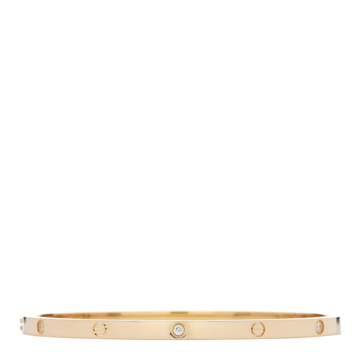 18K Yellow Gold 6 Diamond Small LOVE Bracelet 18