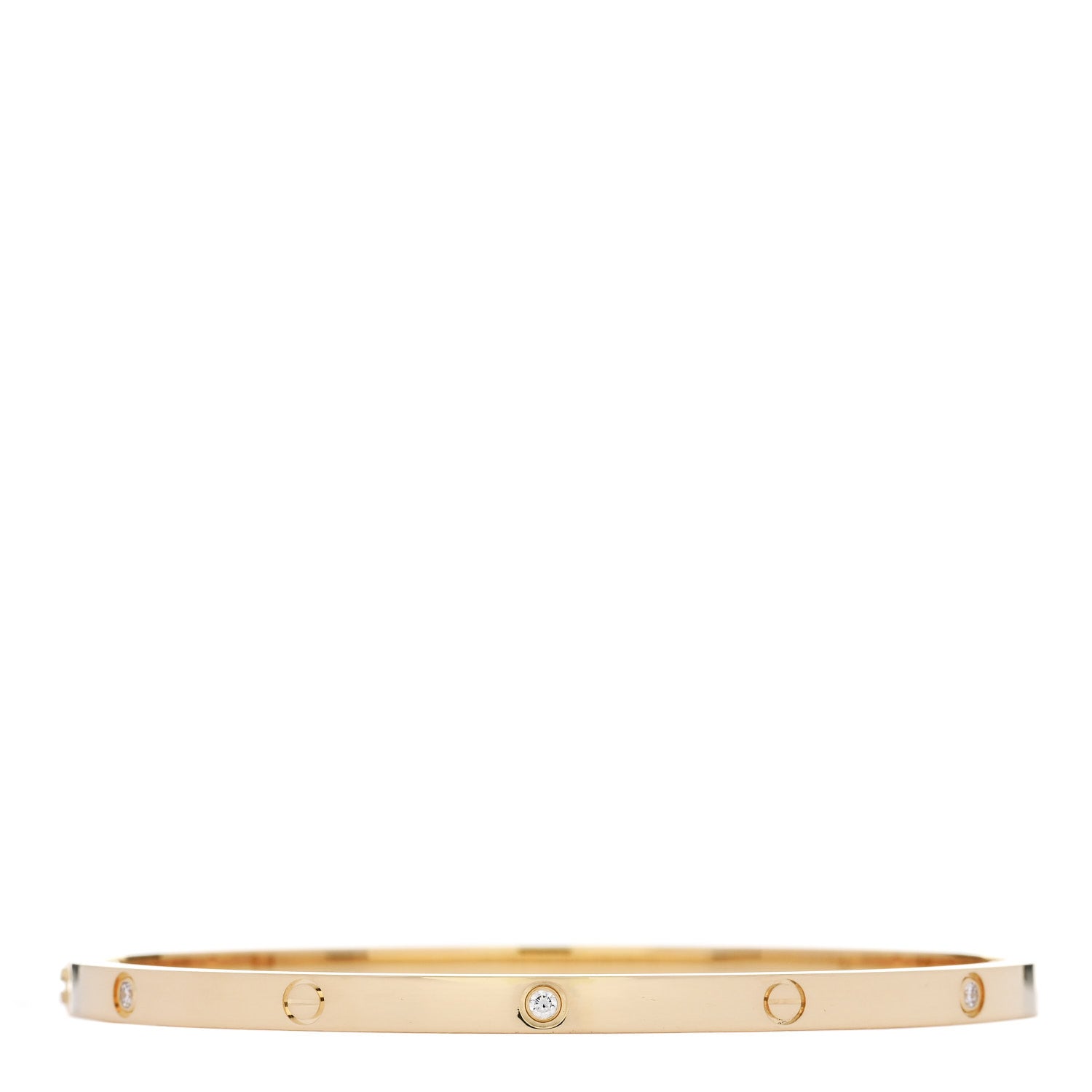 Cartier 18K Yellow Gold 6 Diamond Small LOVE Bracelet 18 2 of 8