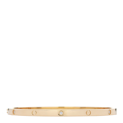 Cartier 18K Yellow Gold 6 Diamond Small LOVE Bracelet 18 2 of 8