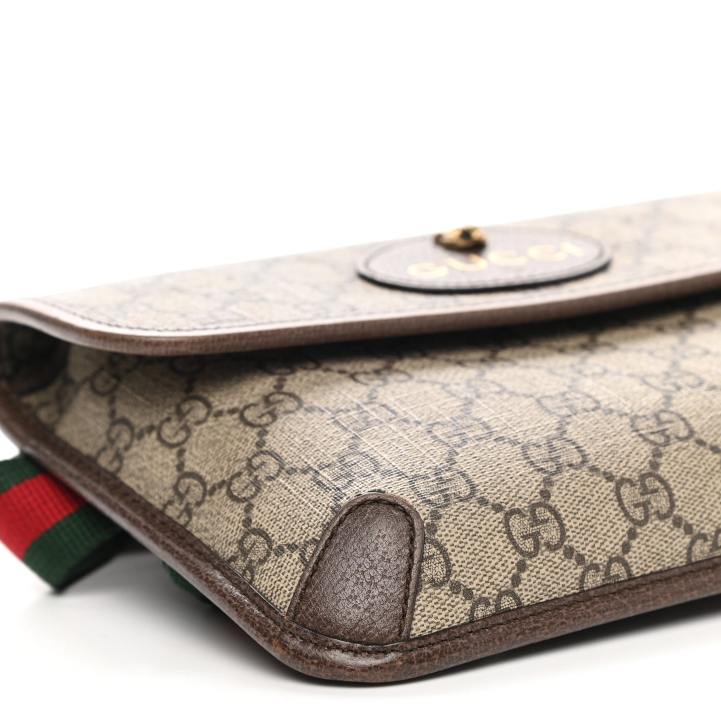 GG Supreme Monogram Neo Vintage Web Belt Bag Brown