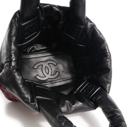 Chanel Lambskin Quilted Small Coco Cocoon Reversible Tote Black 6 of 7