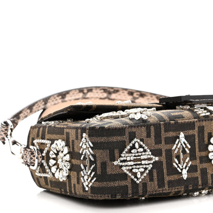 Fendi Re-Edition Elaphe Fabric Jacquard FF 1974 Embroidered Baguette Multicolor 8 of 9