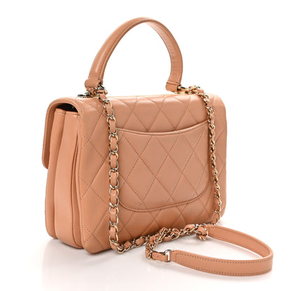 Chanel Lambskin Quilted Small Trendy CC Dual Handle Flap Bag Camel 3 of 11