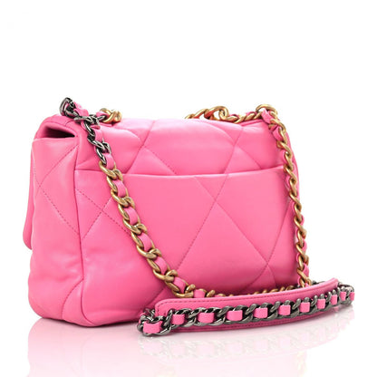 Chanel Lambskin Quilted Medium Chanel 19 Flap Pink 3 of 10