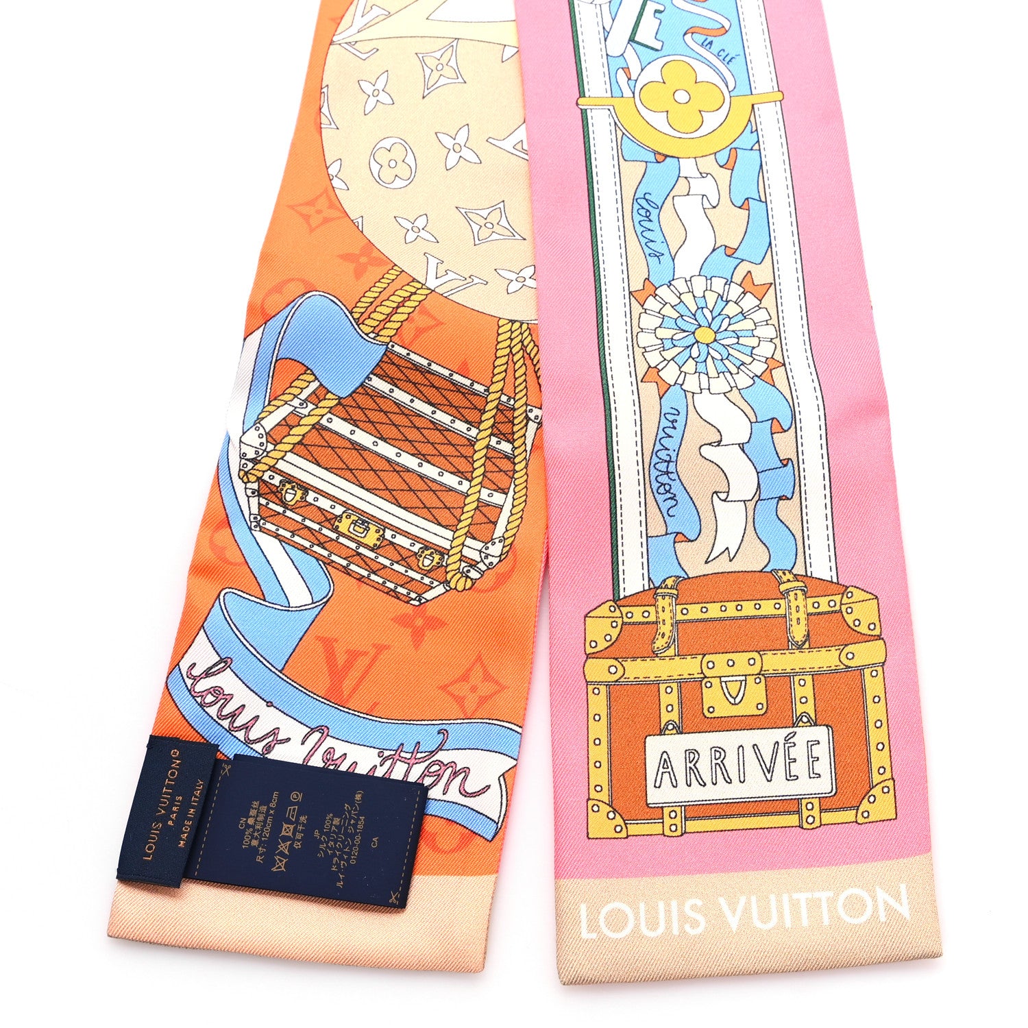 Louis Vuitton Silk Monogram LV Journey Bandeau Rose Orange 2 of 3