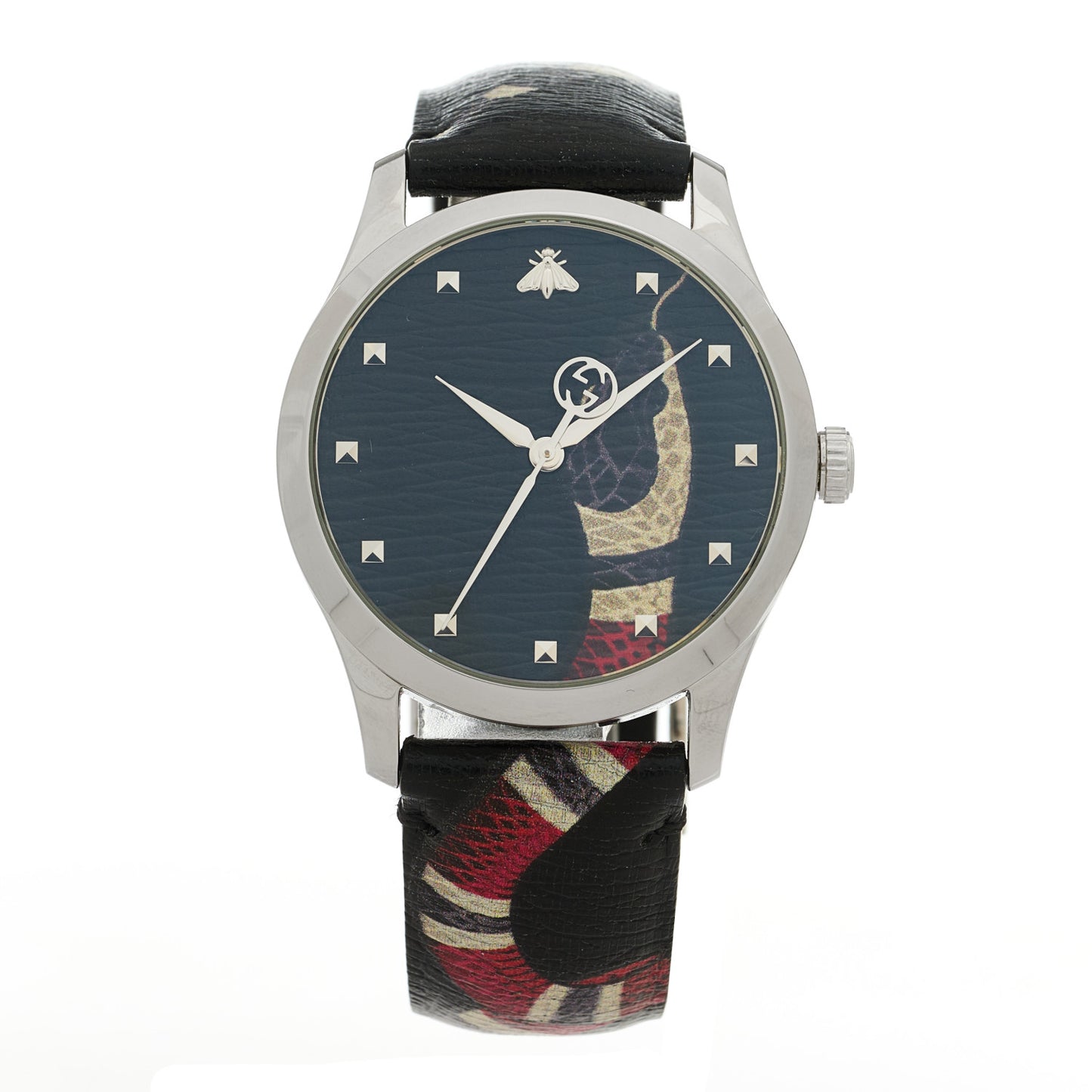 Stainless Steel Calfskin 38mm Le Marche Des Merveilles Snake Quartz Watch Black