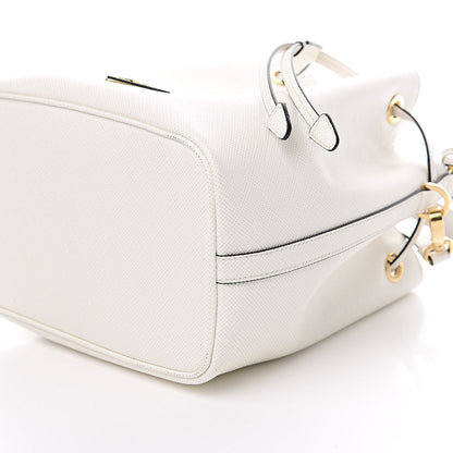 Prada Saffiano Bucket Bag White 8 of 9