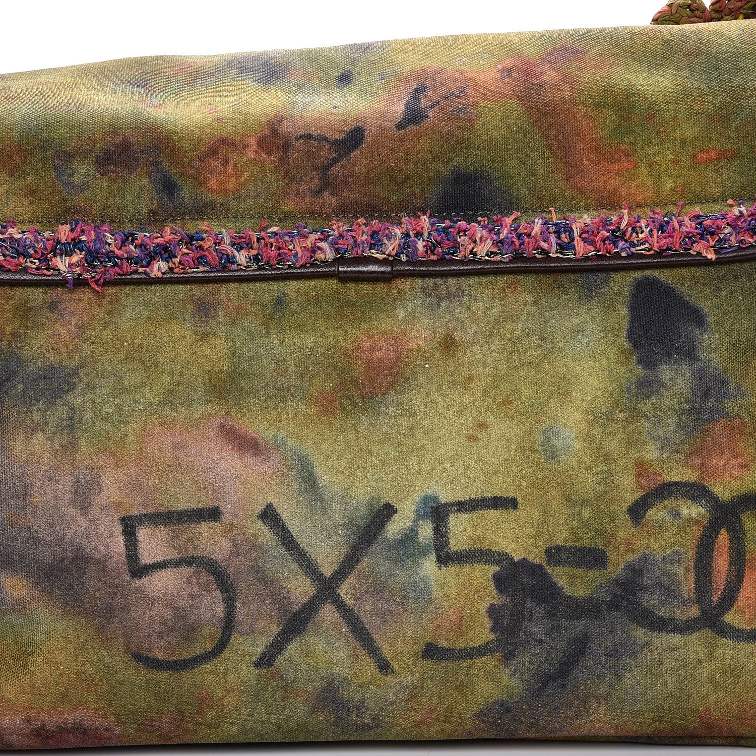 Chanel Washed Toile Large Graffiti On The Pavements Messenger Khaki Multicolor 8 of 8