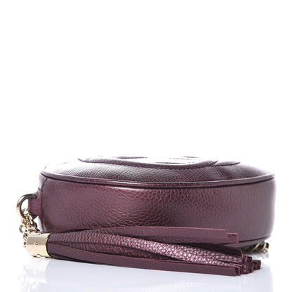 Gucci Metallic Cellarius Calfskin Mini Soho Chain Bag Classic Burgundy 4 of 7