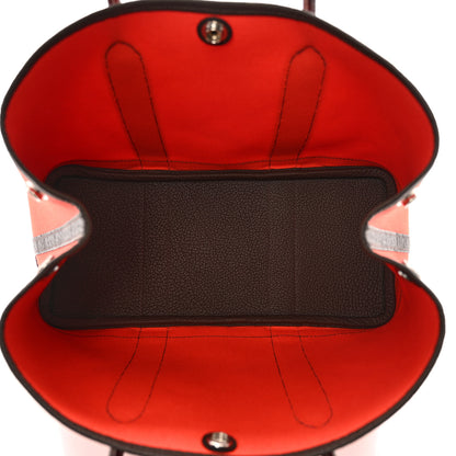 Hermes Toile Militaire Vache Country Garden Party 30 TPM Orange Mecano Chocolate 5 of 9