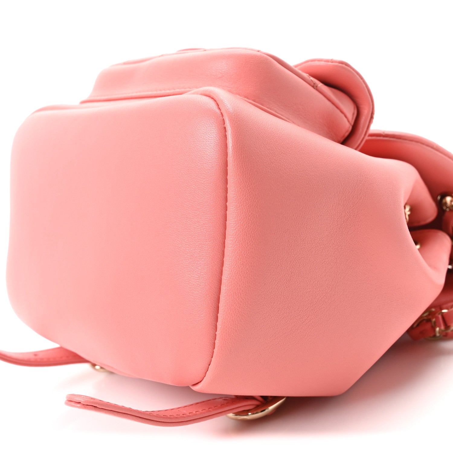 Chanel Lambskin Quilted Small Duma Drawstring Backpack Pink 9 of 10