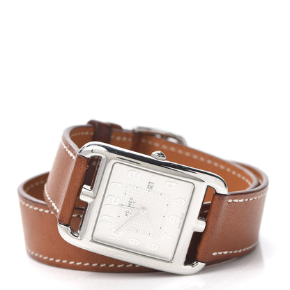 Hermes Stainless Steel Barenia 29mm Cape Cod Double Tour Quartz Watch Fauve 2 of 5