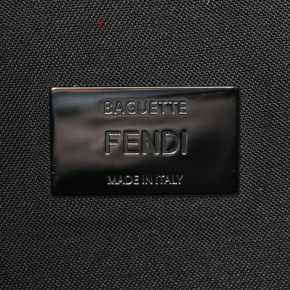 Fendi Denim Lavato Cuoio Frayed Baguette Denim Chiaro Cuoio 6 of 9