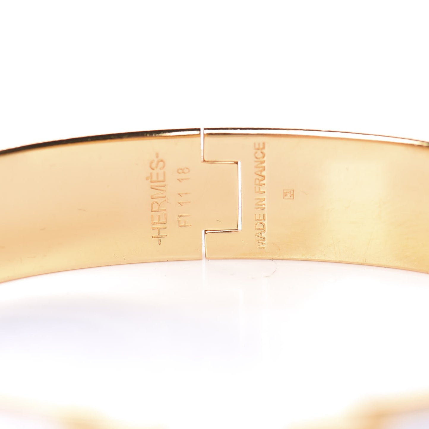 Enamel Narrow Clic Clac H Bracelet GM White