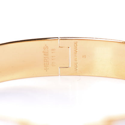 Hermes Enamel Narrow Clic Clac H Bracelet GM White 4 of 5
