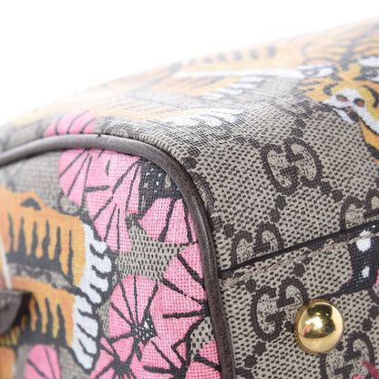 Gucci GG Supreme Monogram Bengal Small Boston Beige Pink 11 of 14