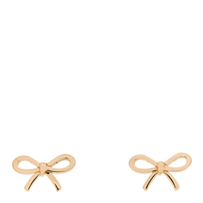 Tiffany 18K Yellow Gold Bow Earrings 1 of 5