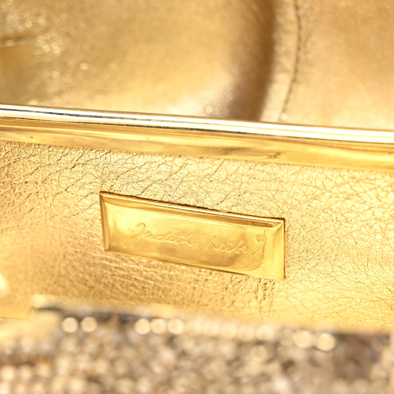 Judith Leiber Crystal Rabbit Minaudiere Case Gold Silver 15 of 31